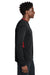 Sport-Tek ST443 Mens Club Moisture Wicking 1/4 Zip Sweatshirt Black/Deep Red Model Side