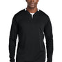 Sport-Tek Mens Club Moisture Wicking 1/4 Zip Sweatshirt - Black/White