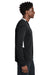 Sport-Tek ST443 Mens Club Moisture Wicking 1/4 Zip Sweatshirt Black/White Model Side