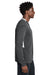 Sport-Tek ST443 Mens Club Moisture Wicking 1/4 Zip Sweatshirt Iron Grey/White Model Side