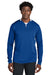 Sport-Tek ST443 Mens Club Moisture Wicking 1/4 Zip Sweatshirt True Royal Blue/White Model Front