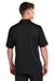 Sport-Tek ST444 Mens Club Colorblock Moisture Wicking Short Sleeve Polo Shirt Black/Deep Red Model Back