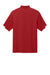 Sport-Tek ST444 Mens Club Colorblock Moisture Wicking Short Sleeve Polo Shirt Deep Red/White Flat Back