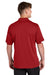 Sport-Tek ST444 Mens Club Colorblock Moisture Wicking Short Sleeve Polo Shirt Deep Red/White Model Back