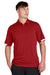 Sport-Tek ST444 Mens Club Colorblock Moisture Wicking Short Sleeve Polo Shirt Deep Red/White Model Front