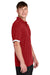 Sport-Tek ST444 Mens Club Colorblock Moisture Wicking Short Sleeve Polo Shirt Deep Red/White Model Side