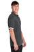 Sport-Tek ST444 Mens Club Colorblock Moisture Wicking Short Sleeve Polo Shirt Iron Grey/White Model Side