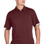 Sport-Tek Mens Club Colorblock Moisture Wicking Short Sleeve Polo Shirt - Maroon/White