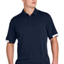 Sport-Tek Mens Club Colorblock Moisture Wicking Short Sleeve Polo Shirt - True Navy Blue/White
