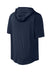 Sport-Tek ST445 Mens Club Short Sleeve Hooded T-Shirt Hoodie True Navy Blue Forn Back