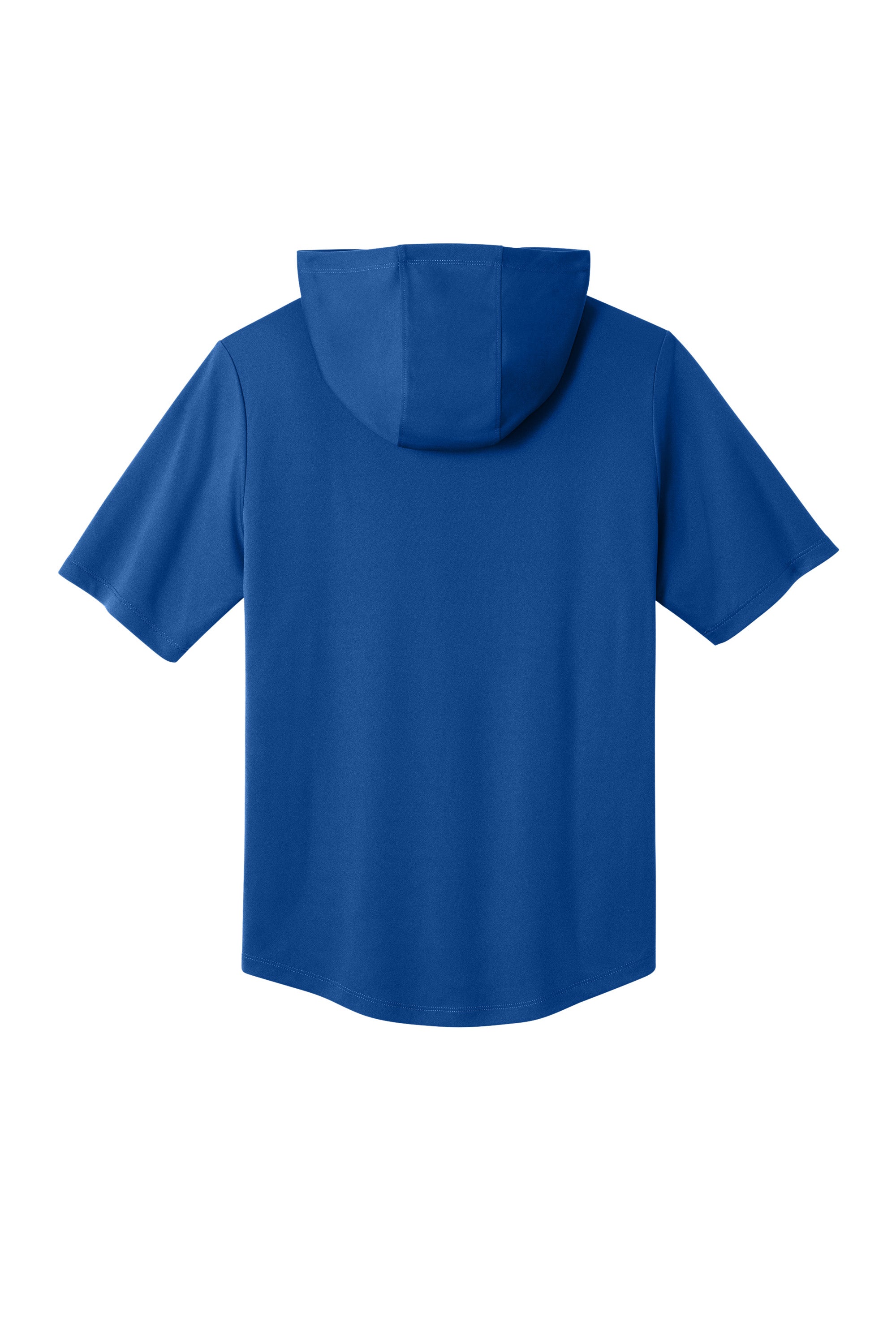 Sport-Tek ST445 Mens Club Short Sleeve Hooded T-Shirt Hoodie True Royal Blue Flat Back