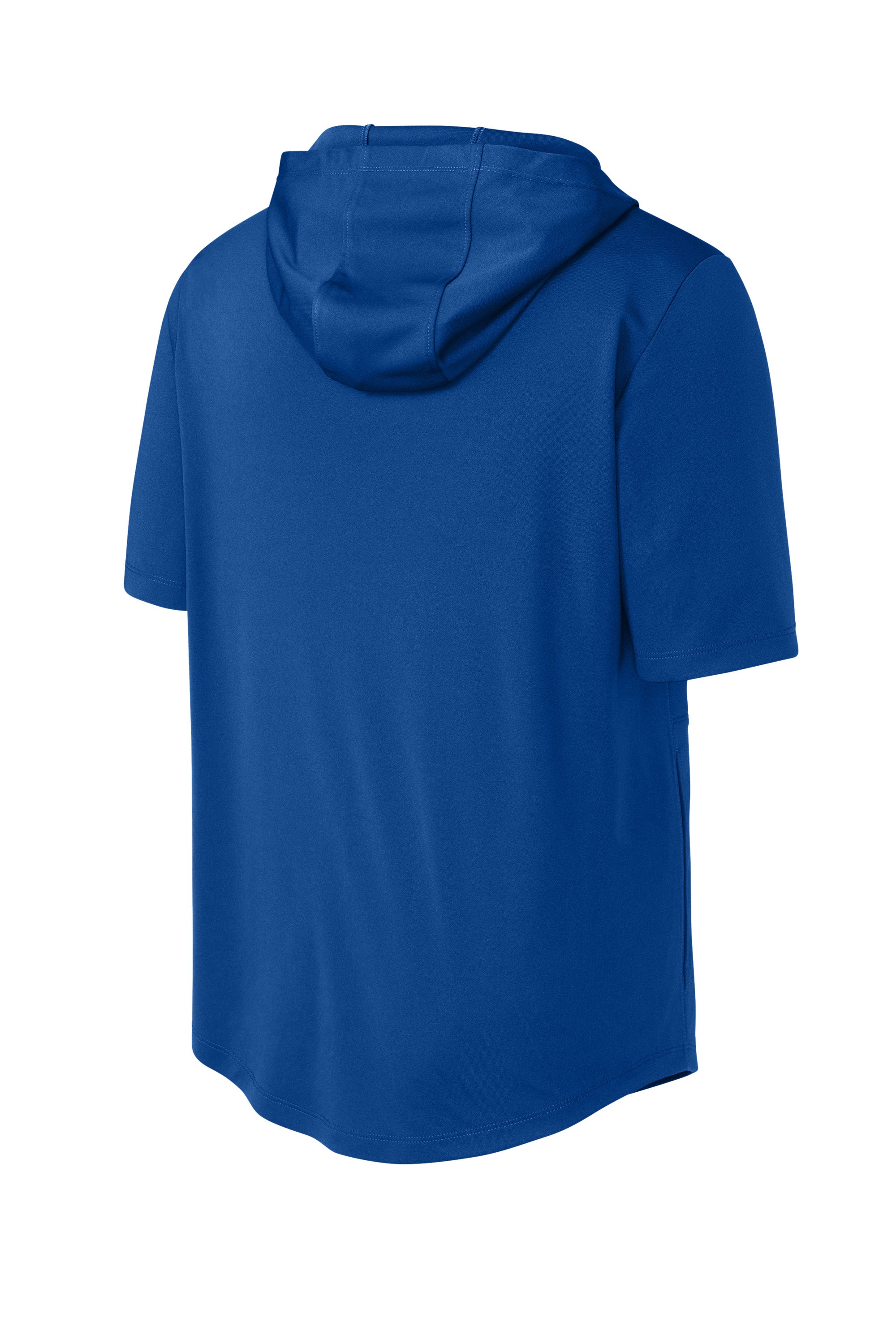 Sport-Tek ST445 Mens Club Short Sleeve Hooded T-Shirt Hoodie True Royal Blue Forn Back
