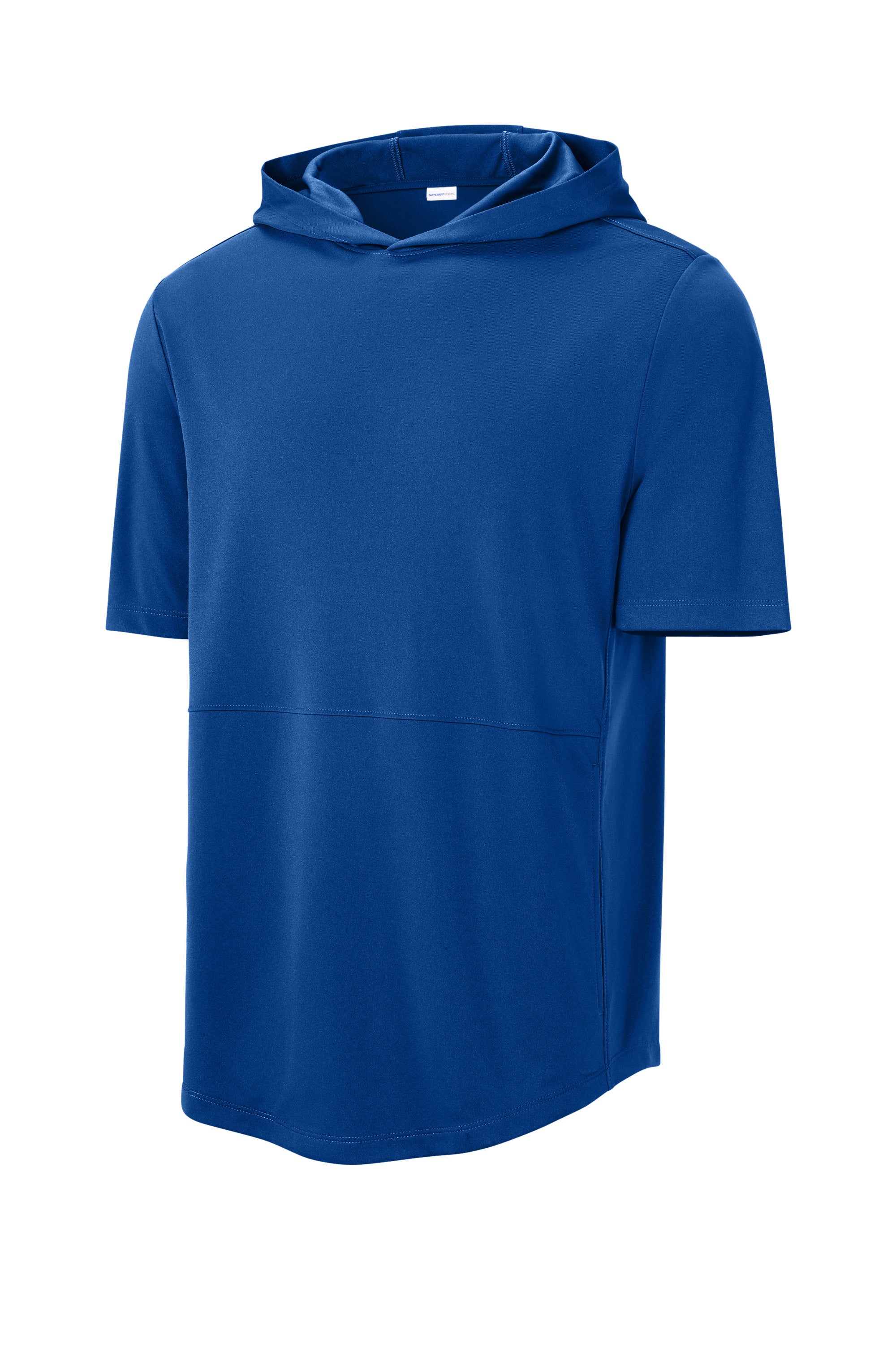 Sport-Tek ST445 Mens Club Short Sleeve Hooded T-Shirt Hoodie True Royal Blue Form Front