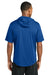 Sport-Tek ST445 Mens Club Short Sleeve Hooded T-Shirt Hoodie True Royal Blue Model Back
