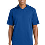Sport-Tek Mens Club Short Sleeve Hooded T-Shirt Hoodie - True Royal Blue - NEW