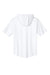 Sport-Tek ST445 Mens Club Short Sleeve Hooded T-Shirt Hoodie White Flat Back