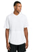 Sport-Tek ST445 Mens Club Short Sleeve Hooded T-Shirt Hoodie White Model Front