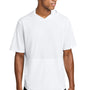 Sport-Tek Mens Club Short Sleeve Hooded T-Shirt Hoodie - White - NEW