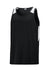 Sport-Tek ST446 Mens Club Track Tank Top Black/White Form Front