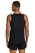 Sport-Tek ST446 Mens Club Track Tank Top Black/White Model Back