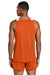 Sport-Tek ST446 Mens Club Track Tank Top Deep Orange/White Model Back