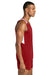 Sport-Tek ST446 Mens Club Track Tank Top Deep Red/White Model Side