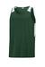 Sport-Tek ST446 Mens Club Track Tank Top Forest Green/White Form Front
