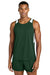 Sport-Tek ST446 Mens Club Track Tank Top Forest Green/White Model Front