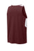 Sport-Tek ST446 Mens Club Track Tank Top Maroon/White Forn Back