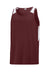 Sport-Tek ST446 Mens Club Track Tank Top Maroon/White Form Front