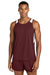 Sport-Tek ST446 Mens Club Track Tank Top Maroon/White Model Front