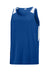Sport-Tek ST446 Mens Club Track Tank Top True Royal Blue/White Form Front