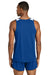 Sport-Tek ST446 Mens Club Track Tank Top True Royal Blue/White Model Back