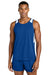 Sport-Tek ST446 Mens Club Track Tank Top True Royal Blue/White Model Front