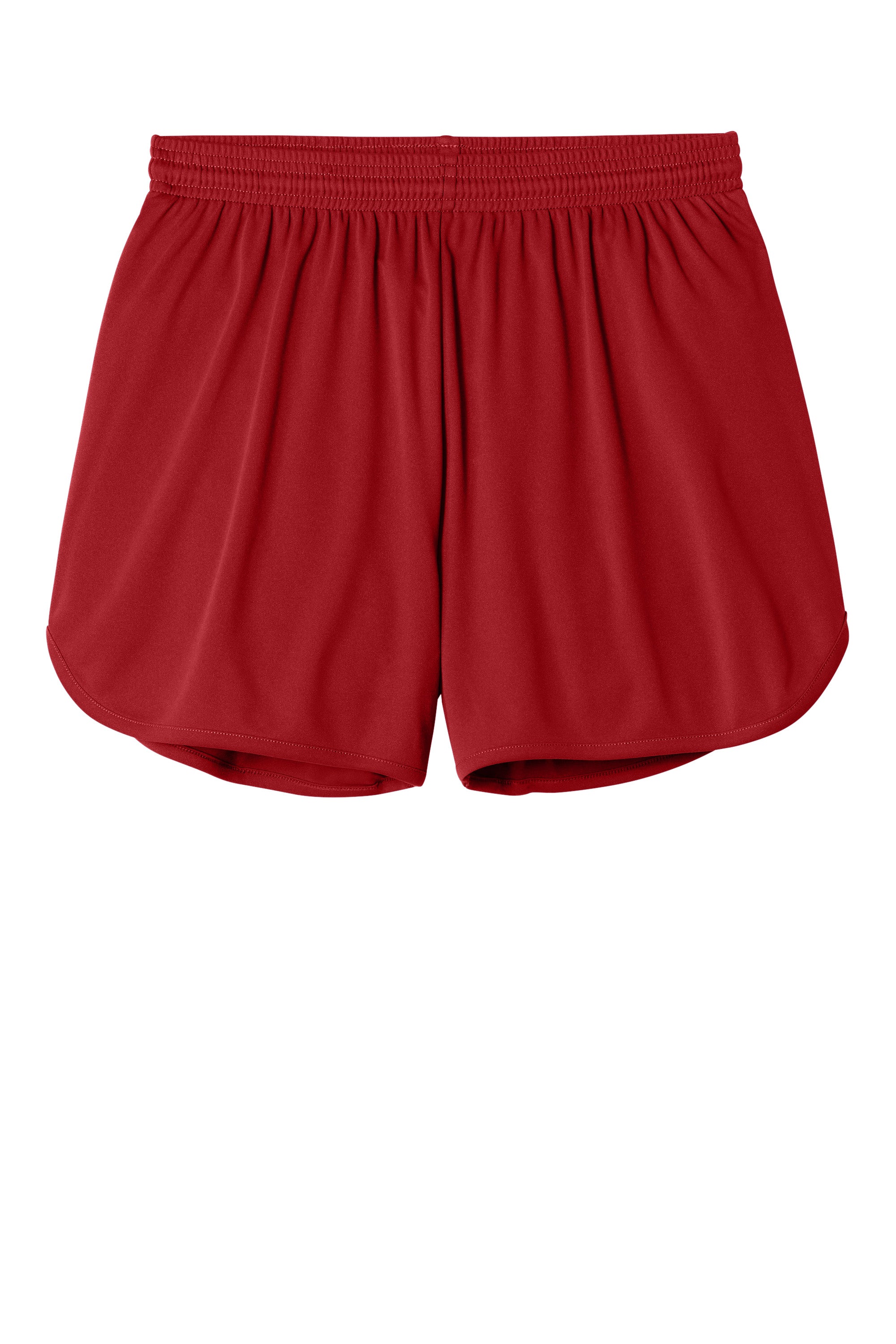 Sport-Tek ST447 Mens Club Track Shorts Deep Red Flat Front