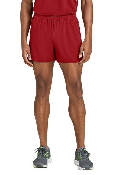 Sport-Tek ST447 Mens Club Track Shorts Deep Red Model Front