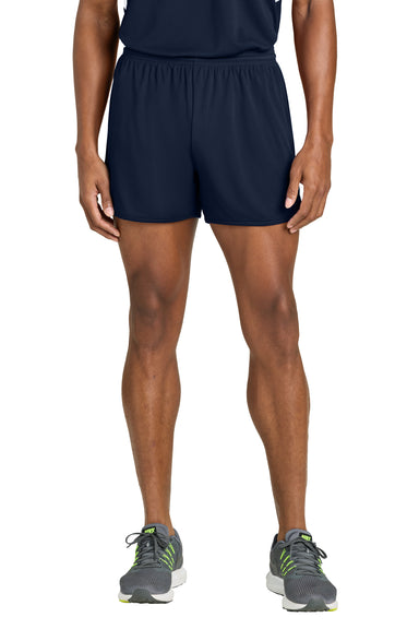 Sport-Tek ST447 Mens Club Track Shorts True Navy Blue Model Front
