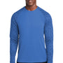 Sport-Tek Mens Digi Camo Moisture Wicking Long Sleeve Crewneck T-Shirt - Royal Blue - Closeout