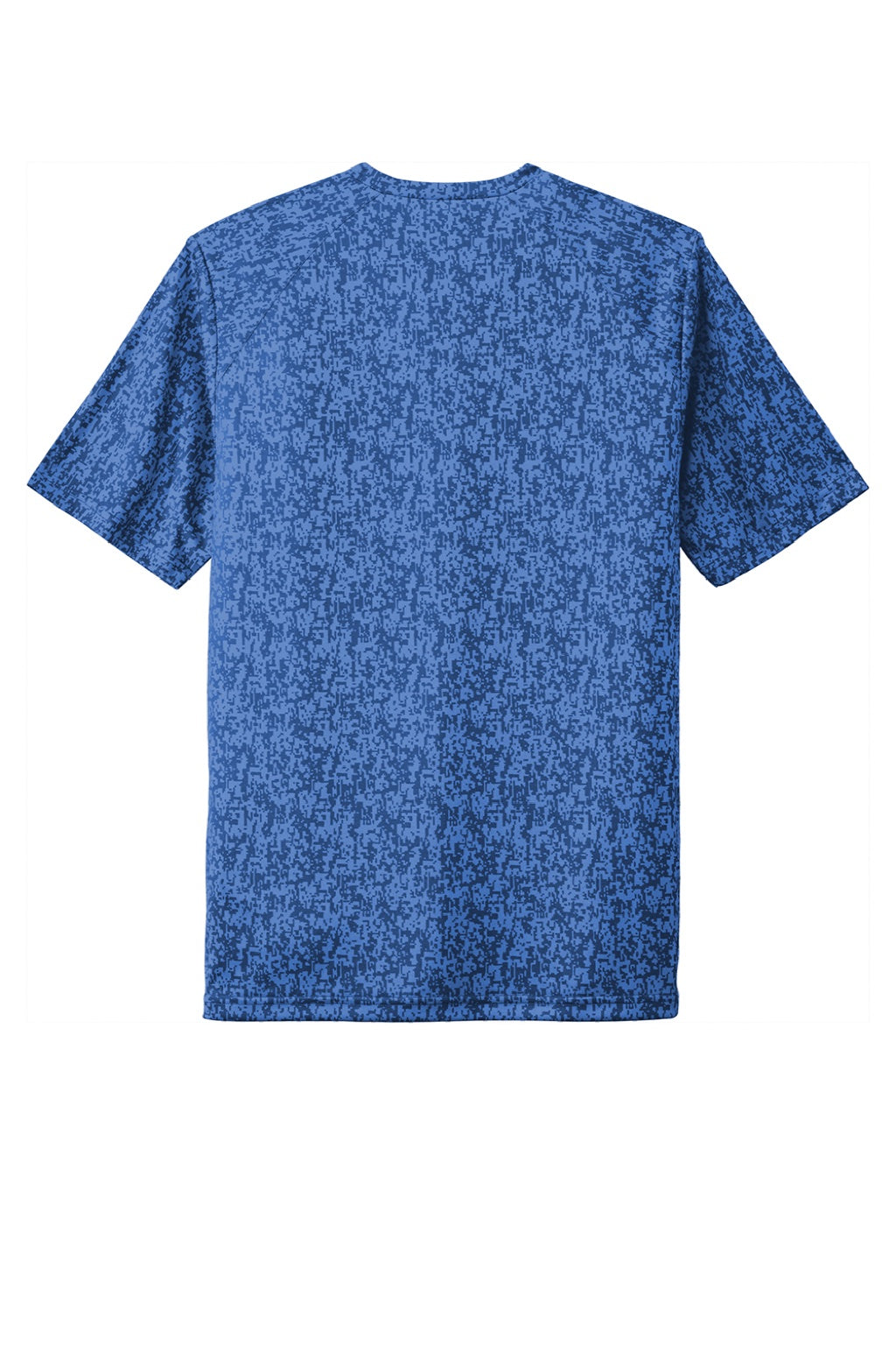 Sport-Tek ST460 Mens Digi Camo Moisture Wicking Short Sleeve Crewneck T-Shirt Royal Blue Flat Back
