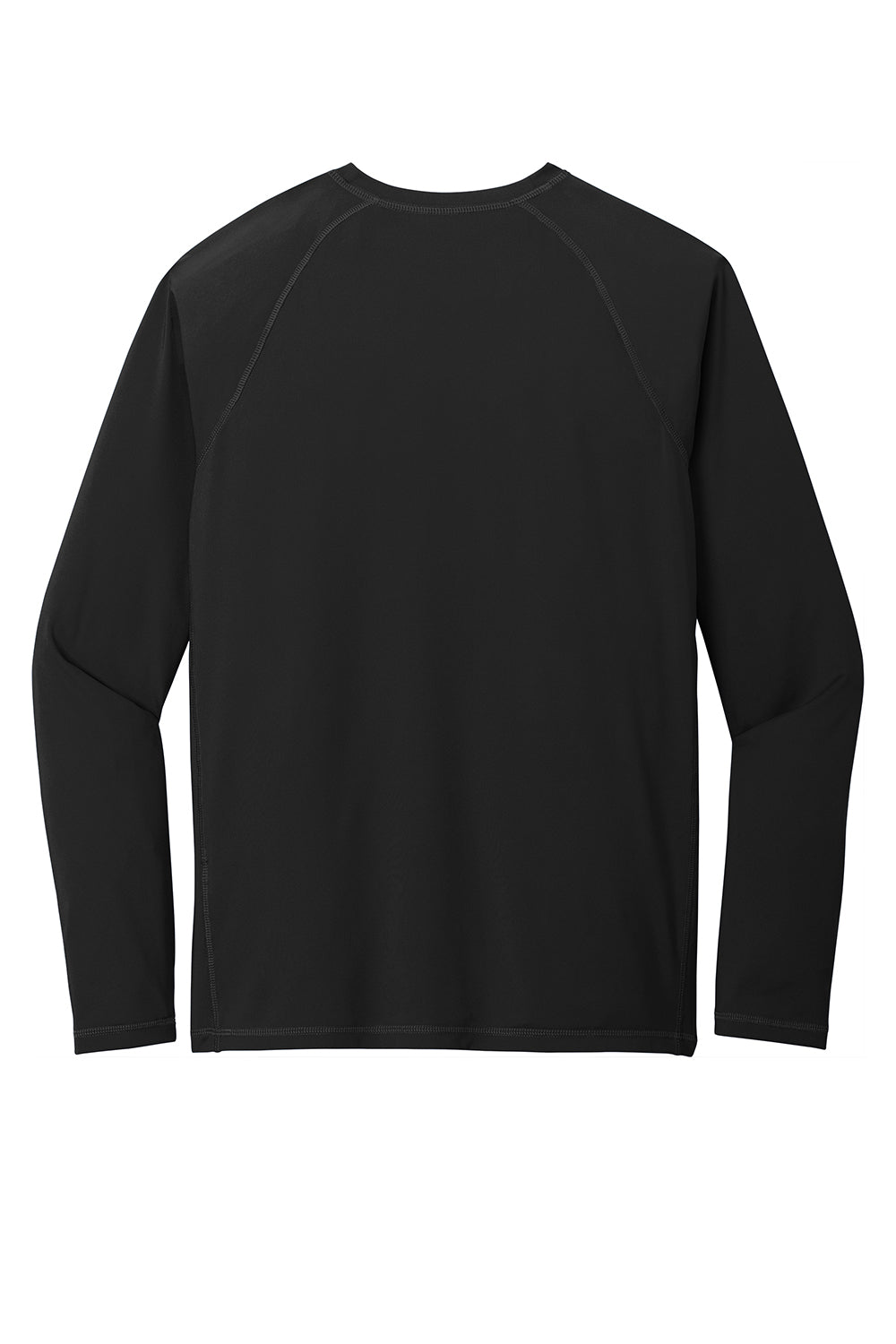 Sport-Tek ST470LS Mens Rashguard Moisture Wicking Long Sleeve Crewneck T-Shirt Black Flat Back