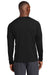 Sport-Tek ST470LS Mens Rashguard Moisture Wicking Long Sleeve Crewneck T-Shirt Black Model Back