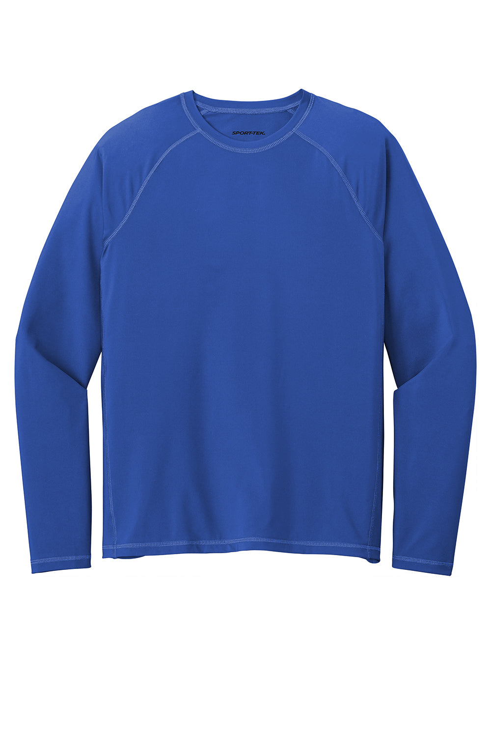 Sport-Tek ST470LS Mens Rashguard Moisture Wicking Long Sleeve Crewneck T-Shirt True Royal Blue Flat Front