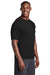 Sport-Tek ST470 Mens Rashguard Moisture Wicking Short Sleeve Crewneck T-Shirt Black Model 3q