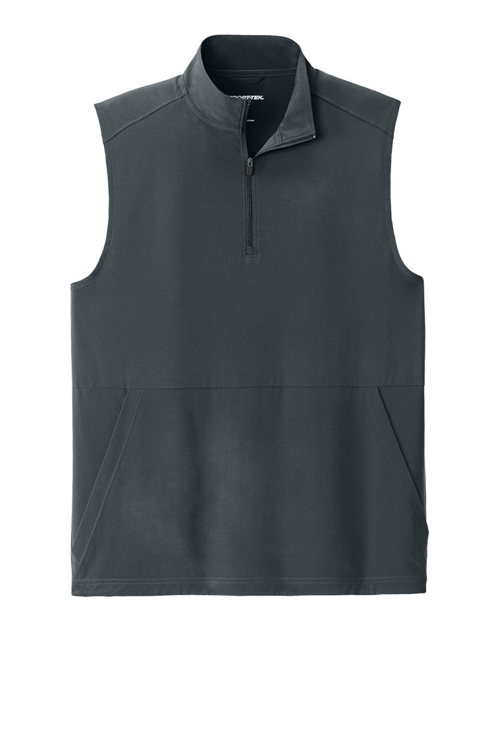 Sport-Tek ST487 Mens Repeat 1/4 Zip Vest Iron Grey Flat Front