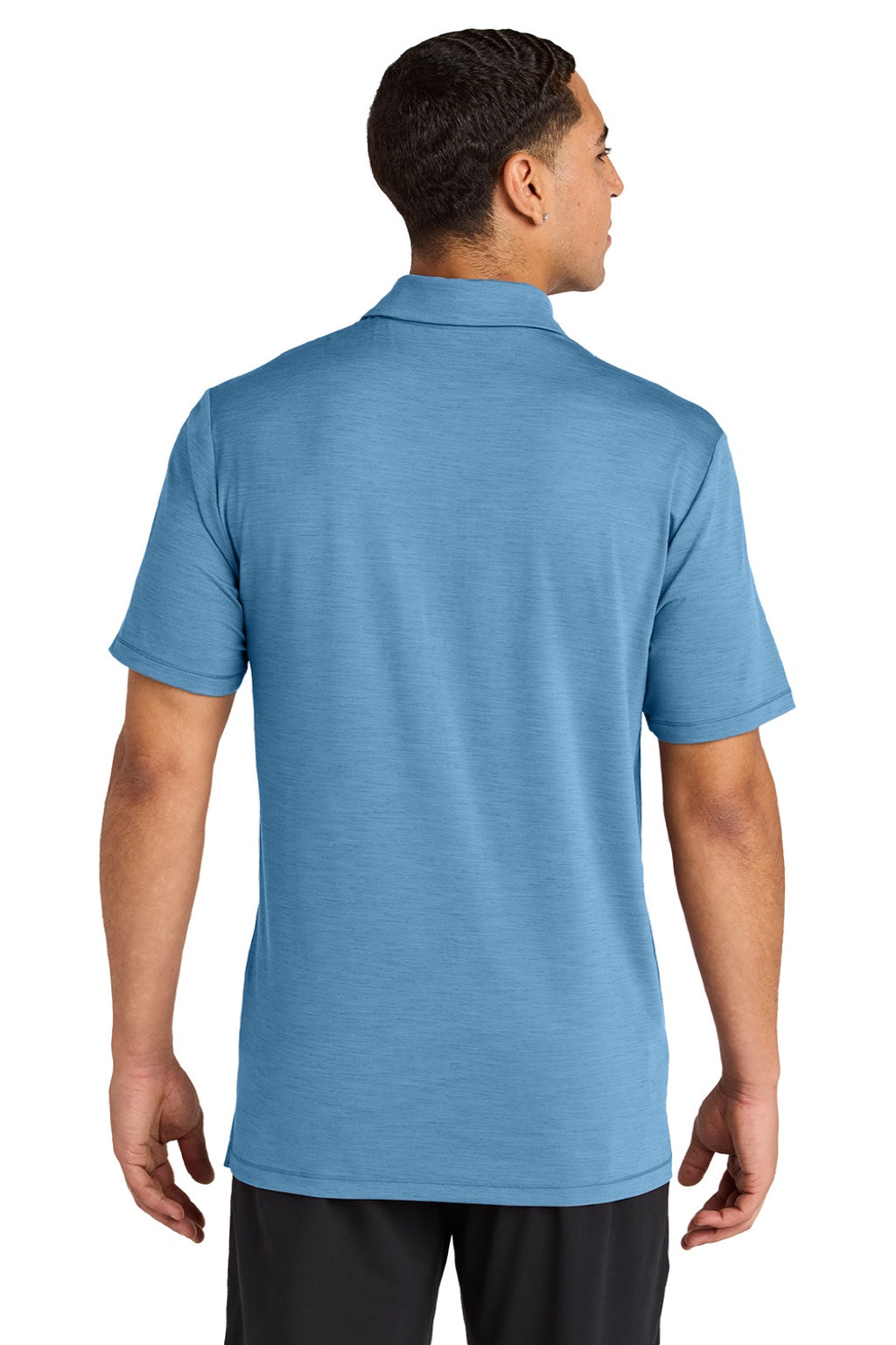 Sport-Tek ST490 Mens Versa Moisture Wicking Short Sleeve Polo Shirt Carolina Blue Model Back