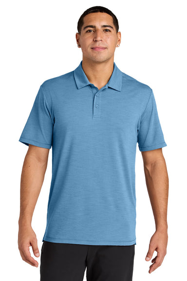 Sport-Tek ST490 Mens Versa Moisture Wicking Short Sleeve Polo Shirt Carolina Blue Model Front