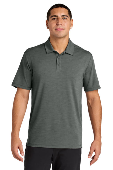 Sport-Tek ST490 Mens Versa Moisture Wicking Short Sleeve Polo Shirt Shadow Grey Model Front