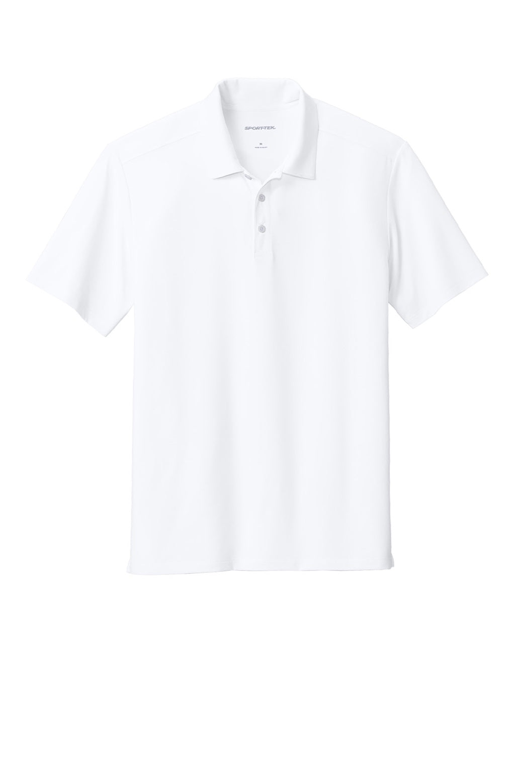 Sport-Tek ST490 Mens Versa Moisture Wicking Short Sleeve Polo Shirt White Flat Front