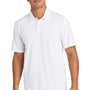 Sport-Tek Mens Versa Moisture Wicking Short Sleeve Polo Shirt - White