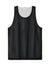 Sport-Tek ST5000 Mens Moisture Wicking Reversible Mesh Tank Top Black/White Flat Front